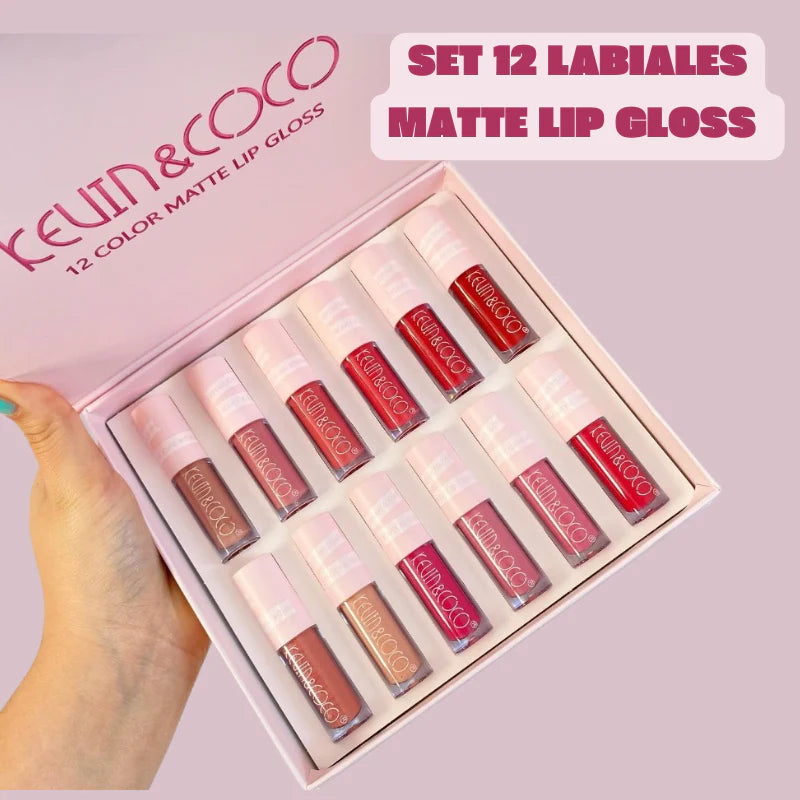 KissLips™️ | Pack 12 Labiales Mate Lip Gloss Premium